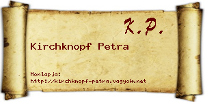 Kirchknopf Petra névjegykártya