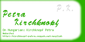 petra kirchknopf business card